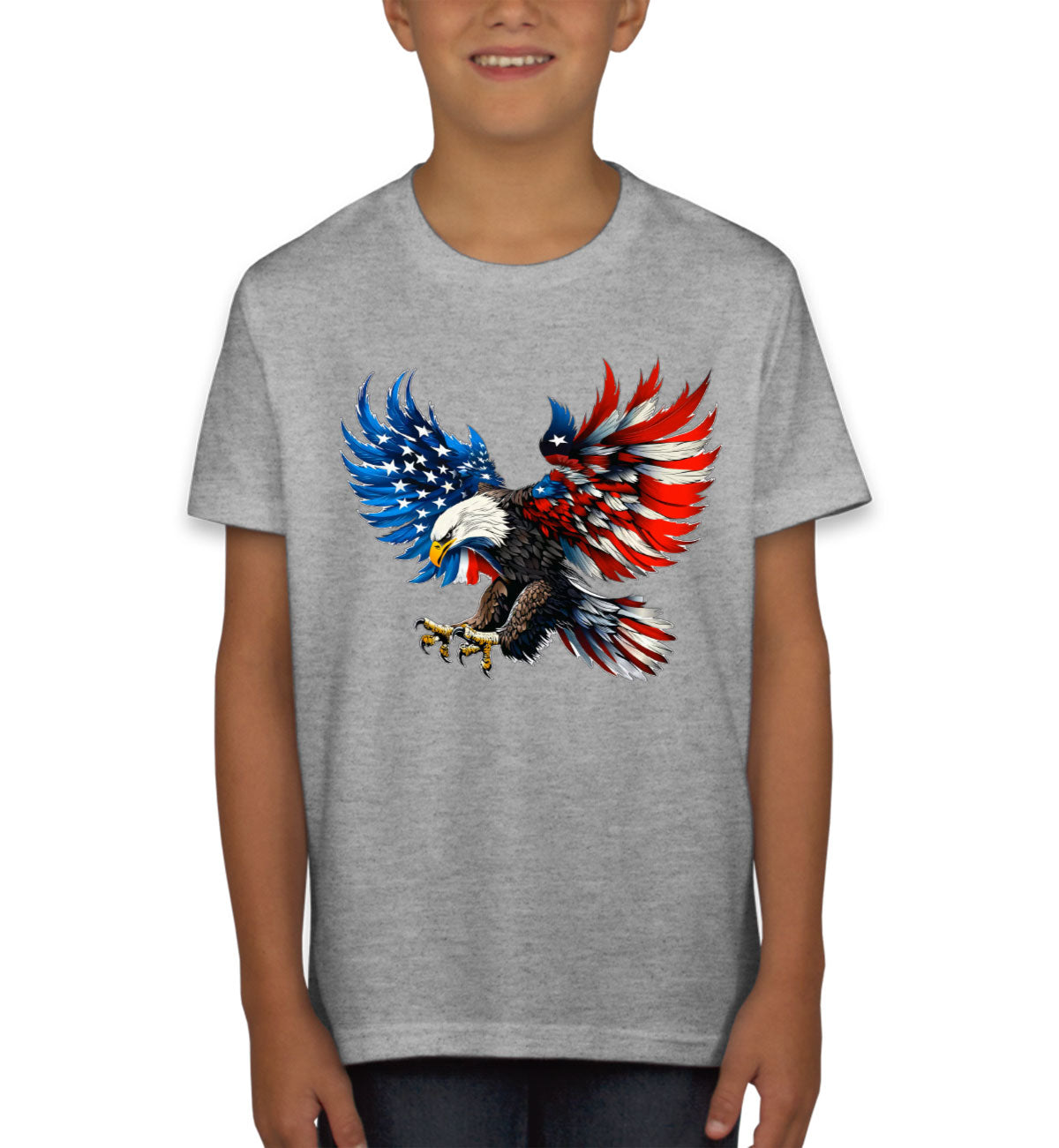 American Eagle Flag Independence Day Patriotic Youth T-shirt