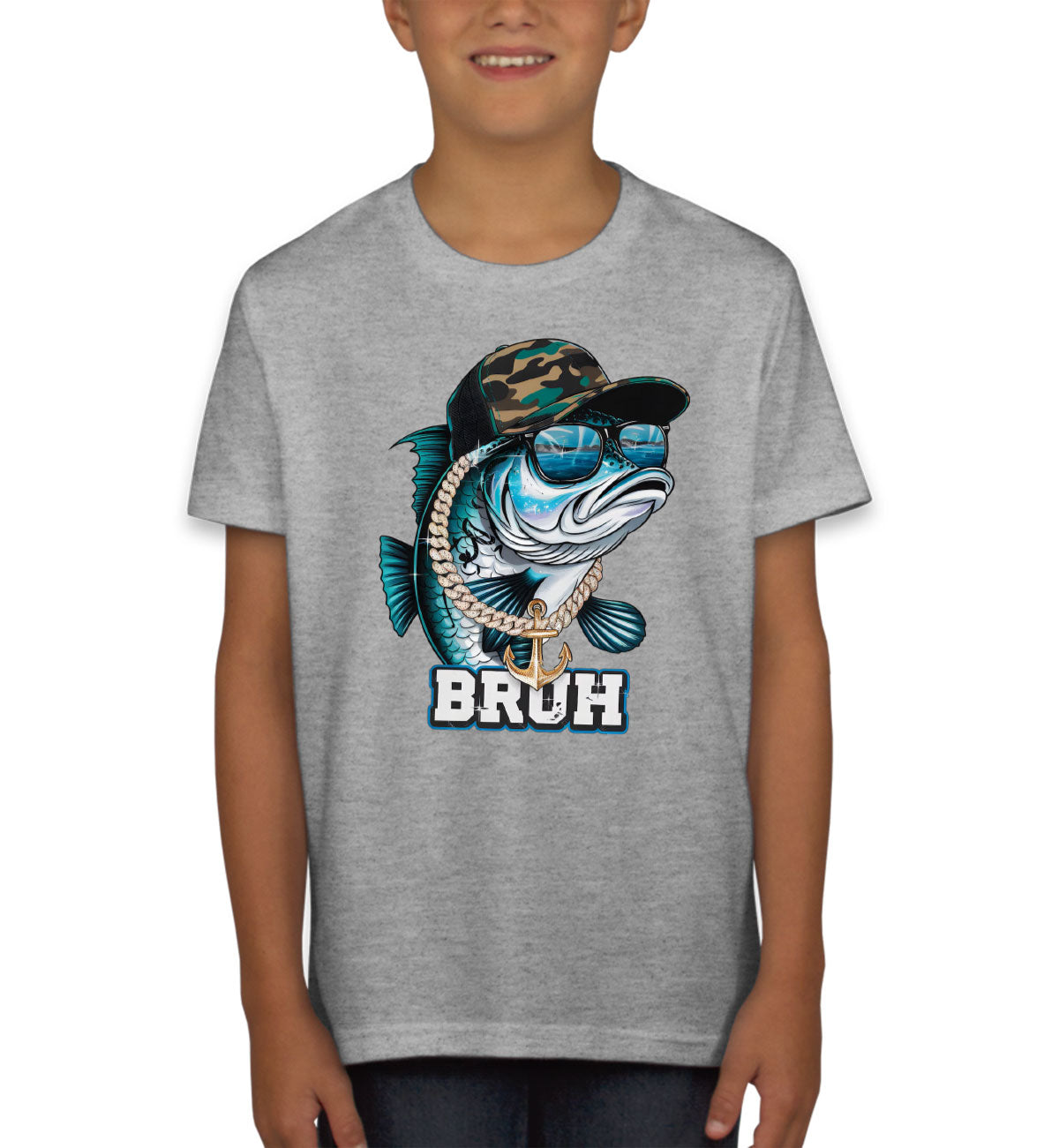 Funny Bass Fishing Youth T-shirt
