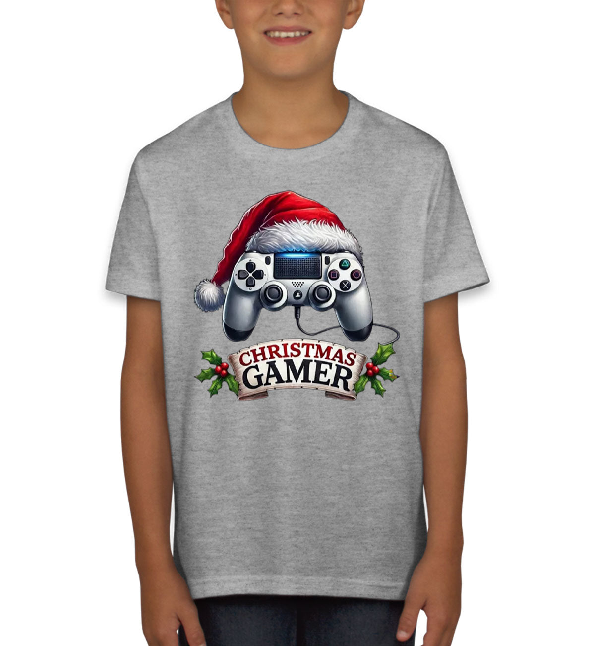 Christmas Gamer Youth T-shirt
