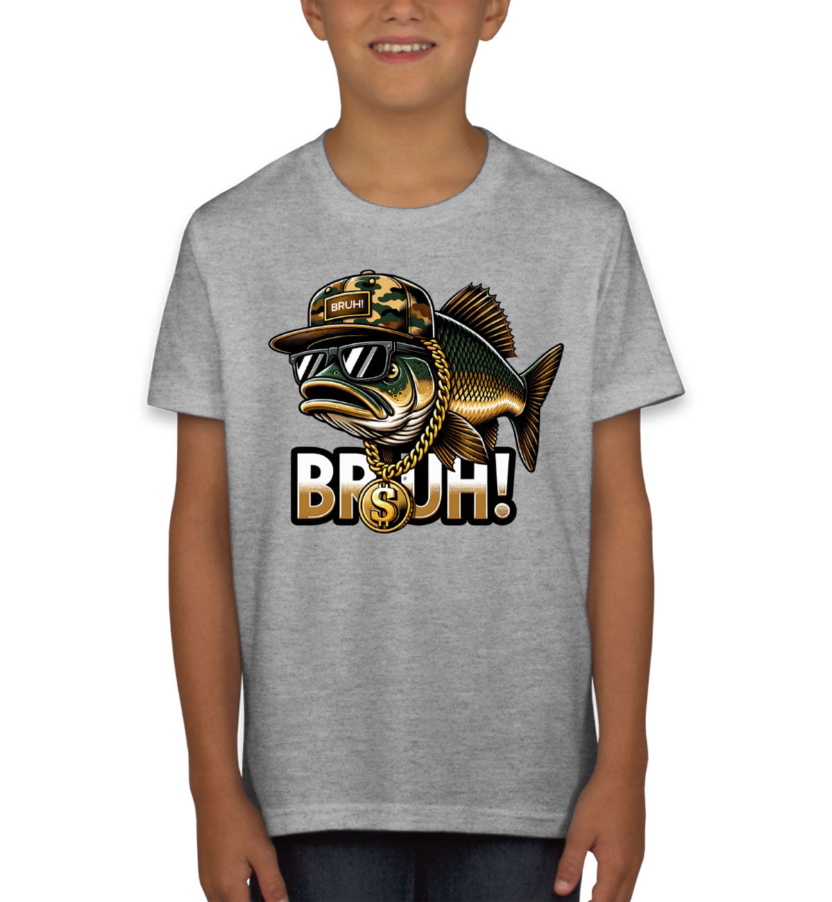 Funny Bass Fishing Youth T-shirt