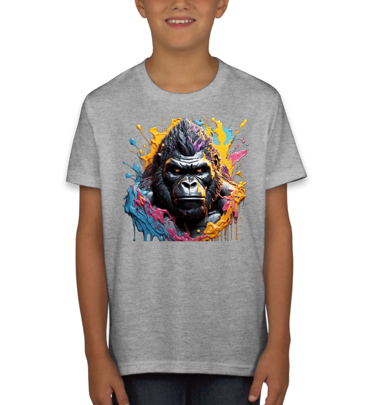 Colorful Gorilla Youth T-shirt