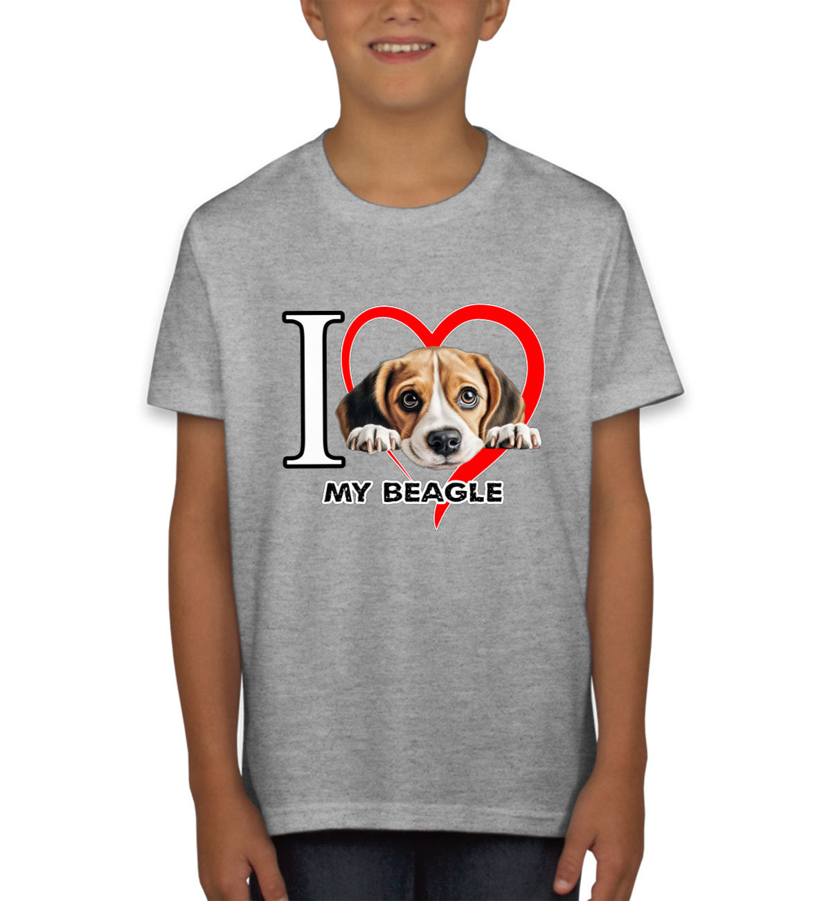 I Love My Beagle Dog Youth T-shirt
