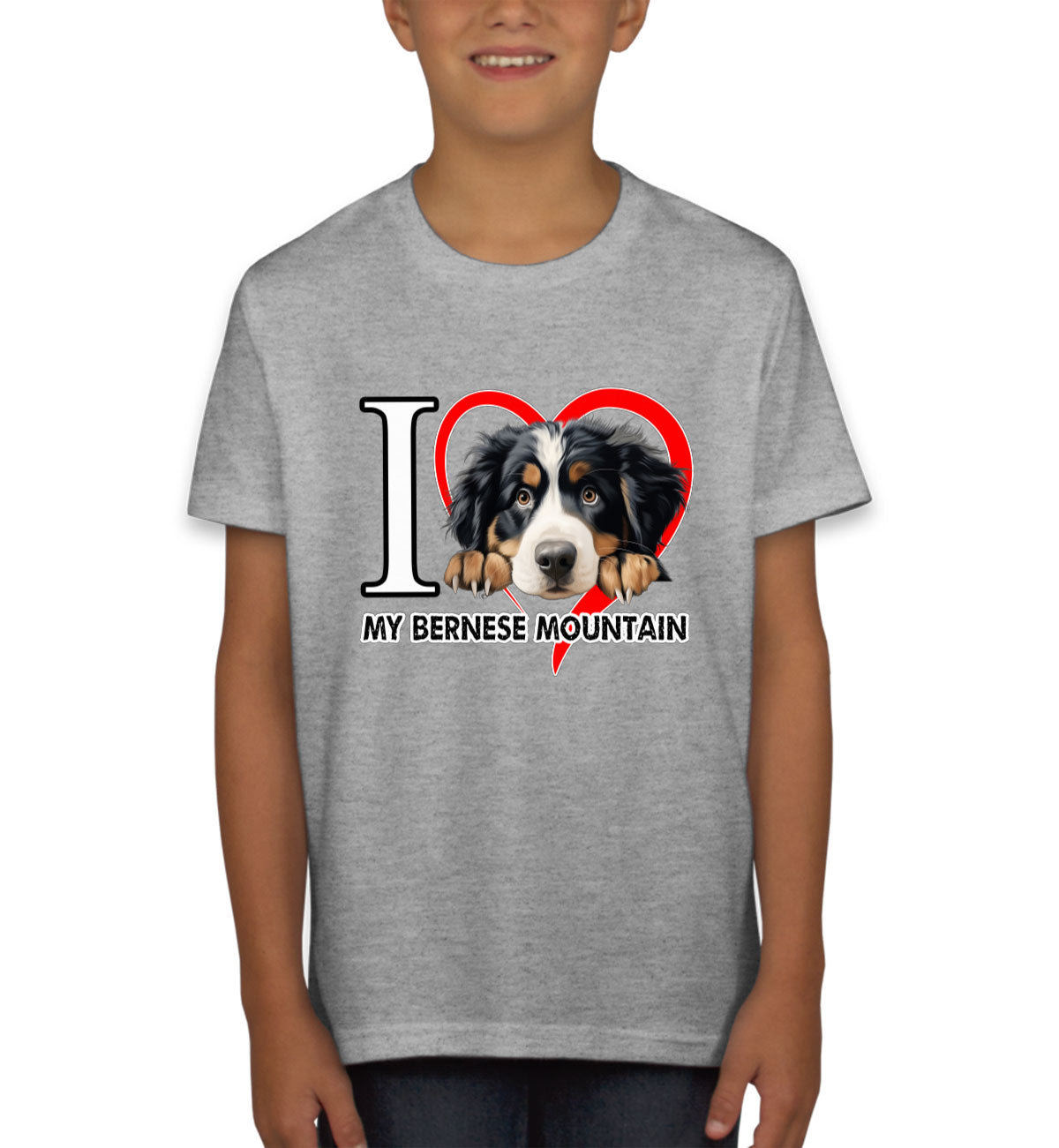 I Love My Bernese Mountain Dog Youth T-shirt