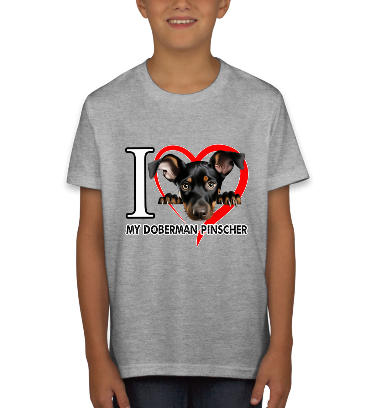 I Love My Miniature Pinscher Dog Youth T-shirt