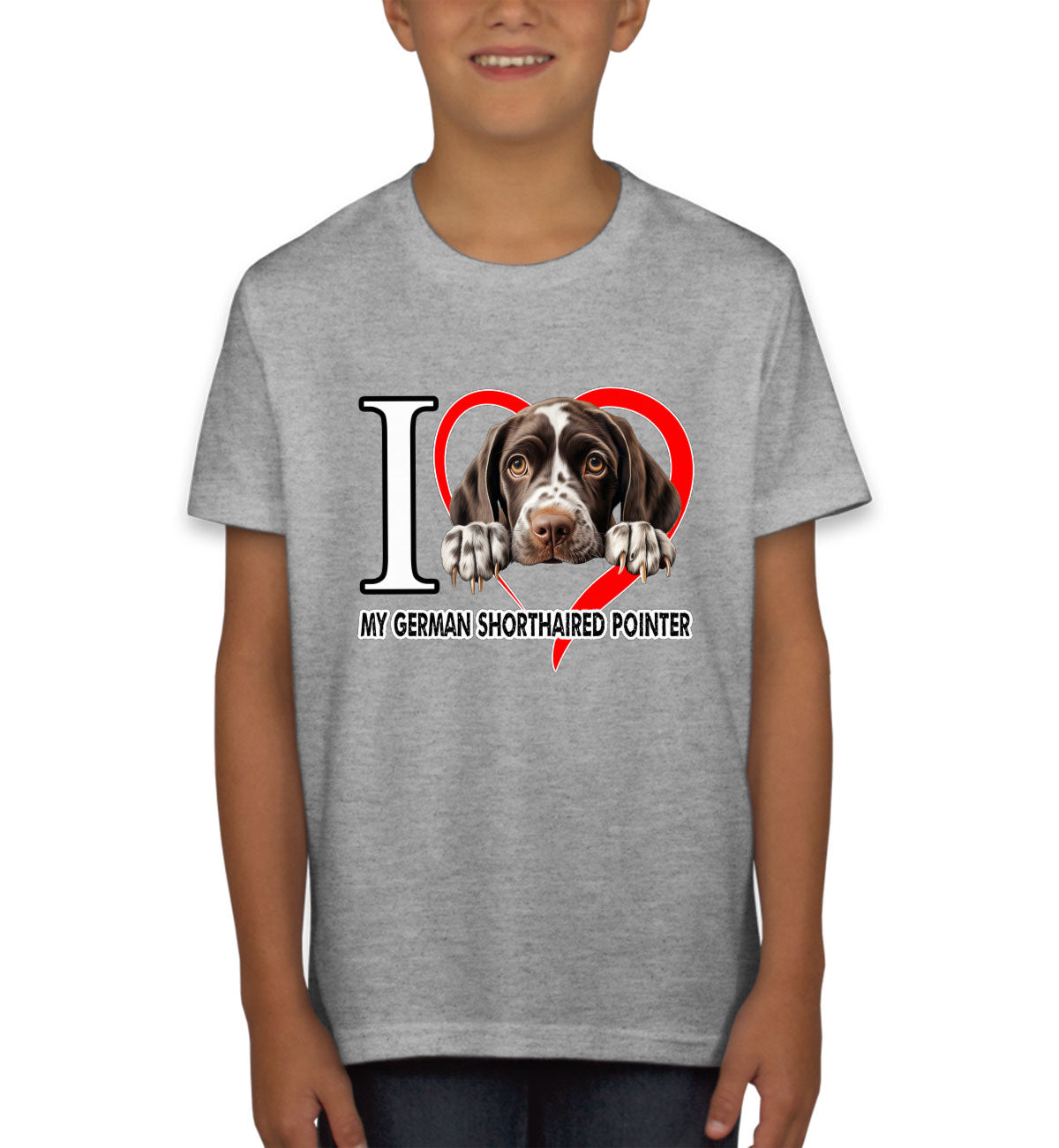 I Love My German Shorthaired Pointer Dog Youth T-shirt