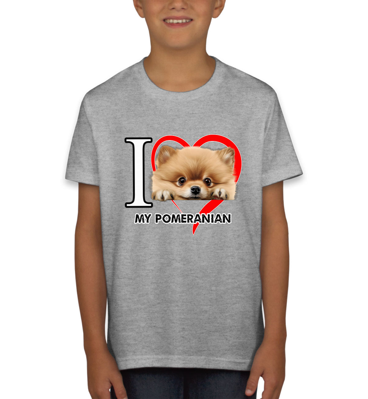 I Love My Pomeranian Dog Youth T-shirt