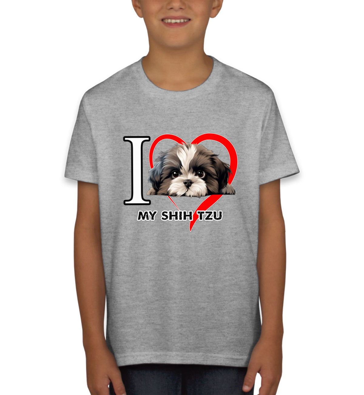 I Love My Shihtzu Dog Youth T-shirt