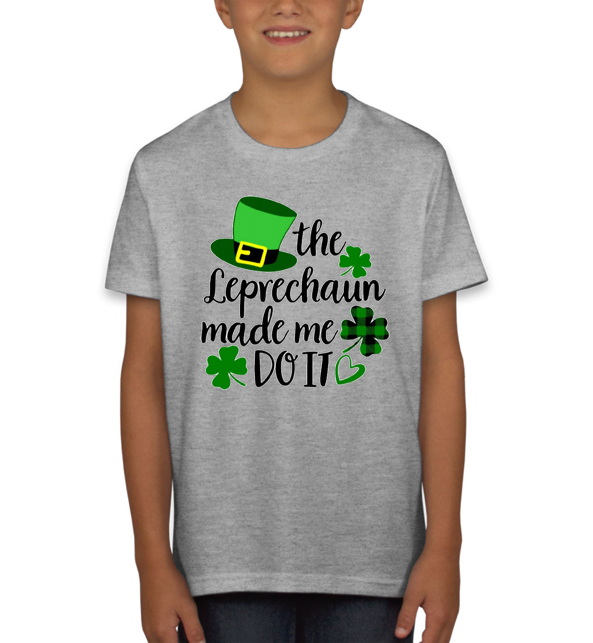 The Leprechaun Made Me Do It St. Patrick's Day Youth T-shirt