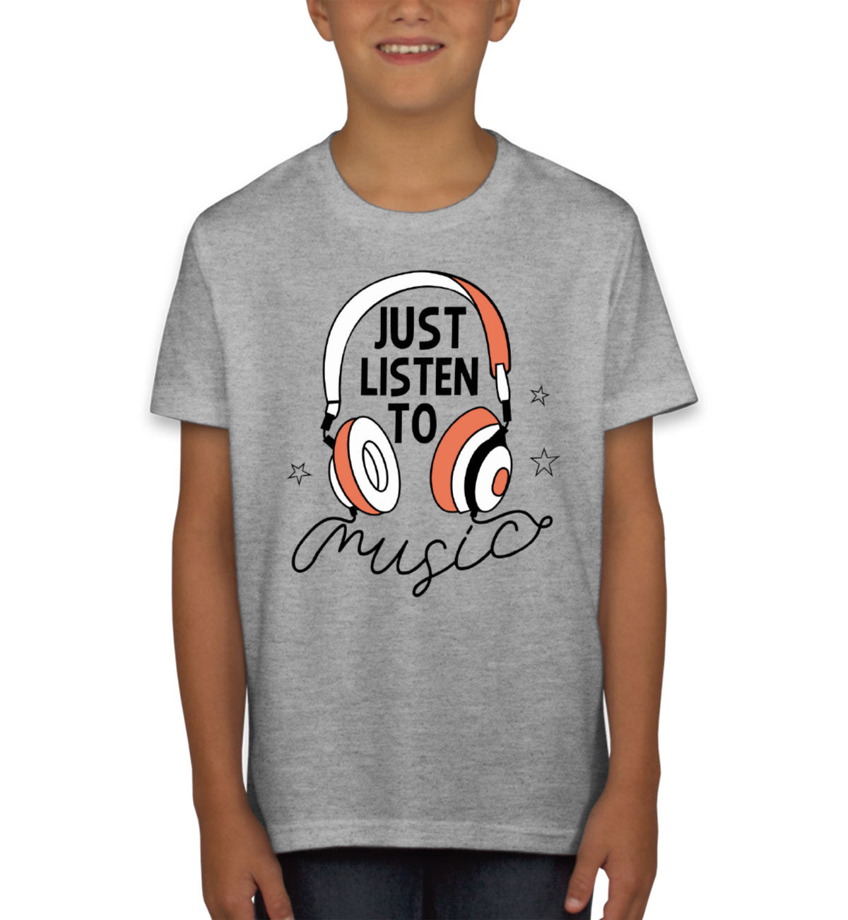 Just Listen To Music Headphone Youth T-shirt