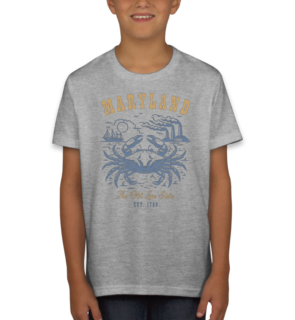 Maryland State Vintage Youth T-shirt