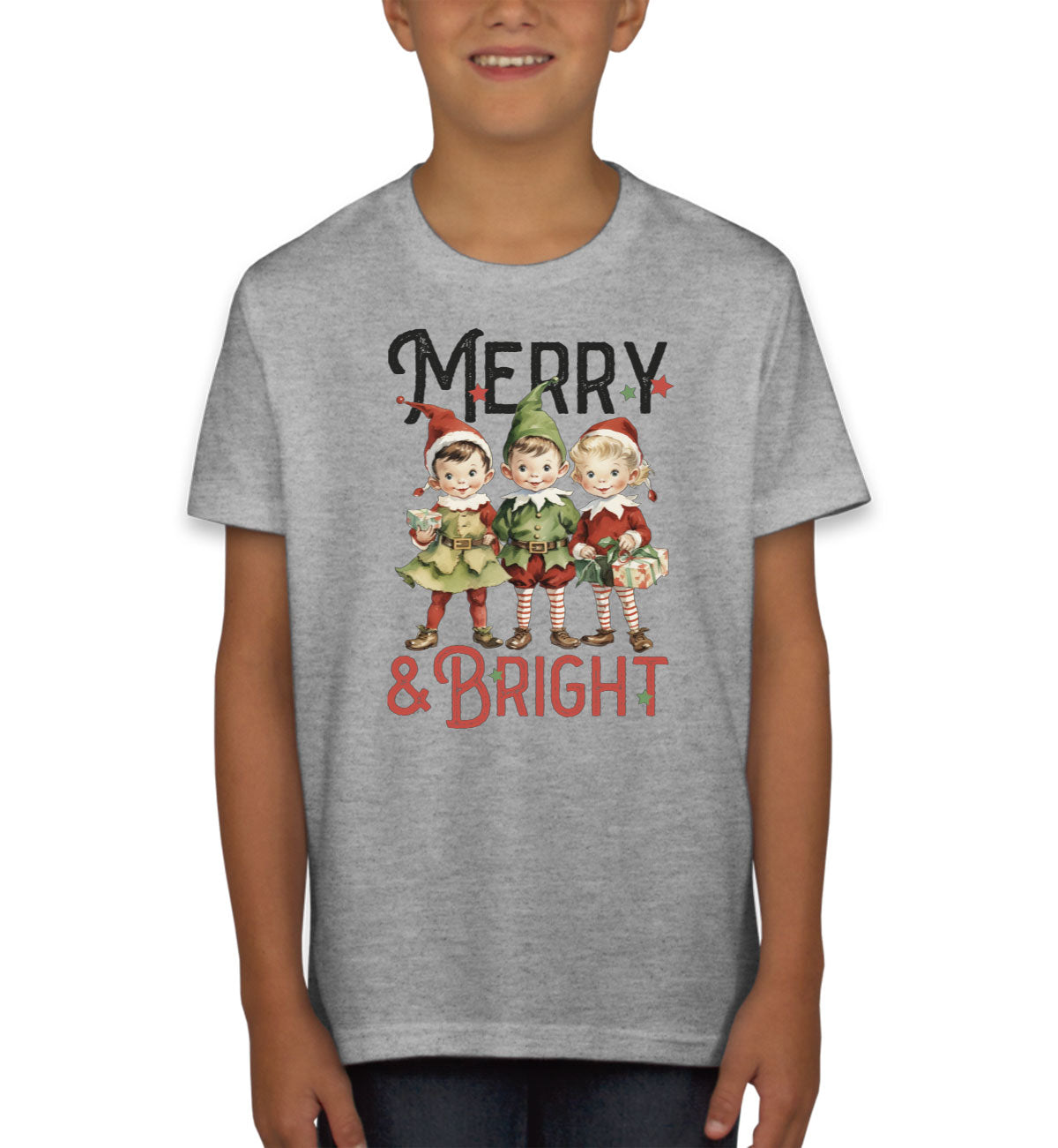 Merry And Bright Christmas Youth T-shirt