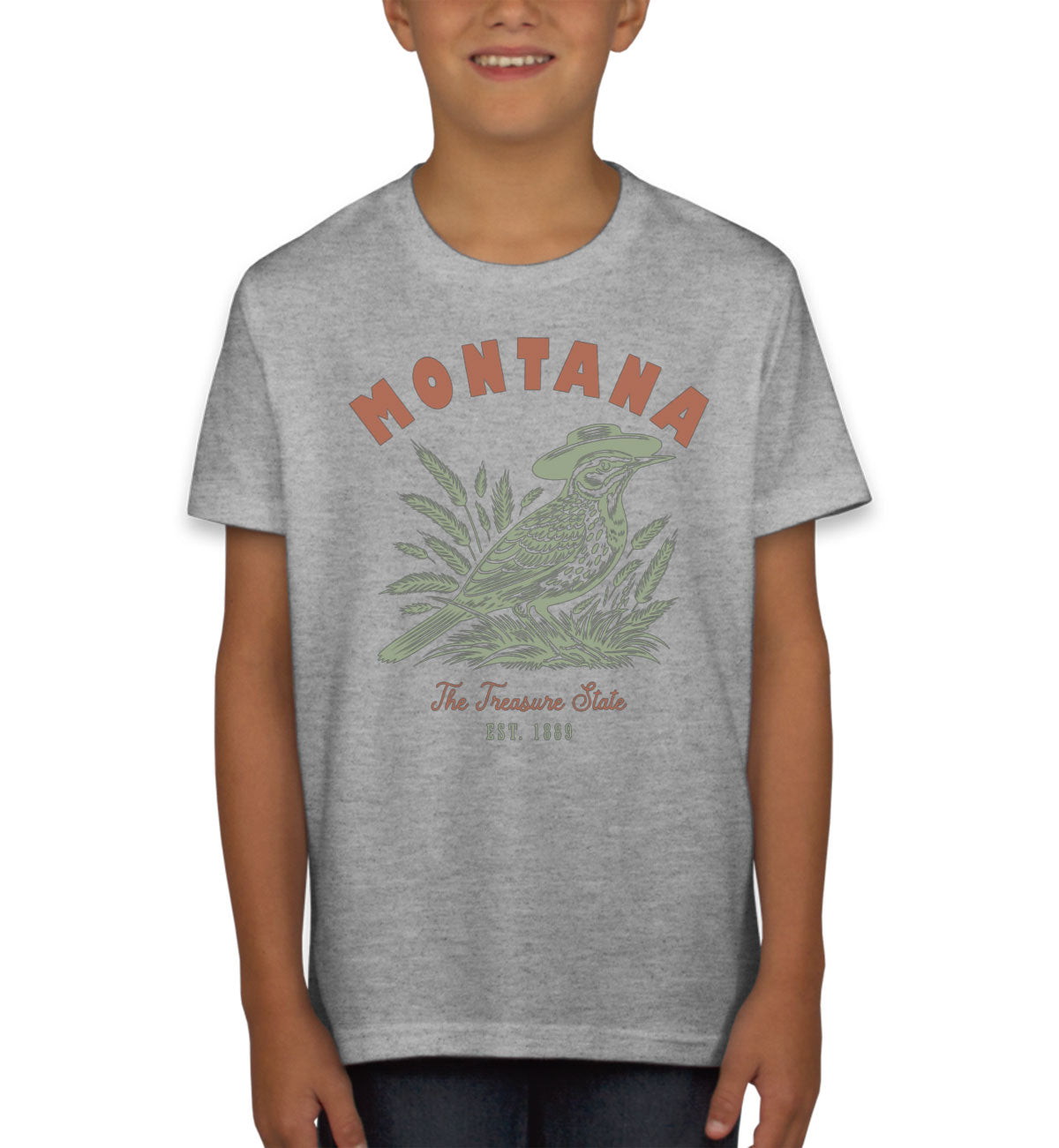 Montana State Vintage Youth T-shirt