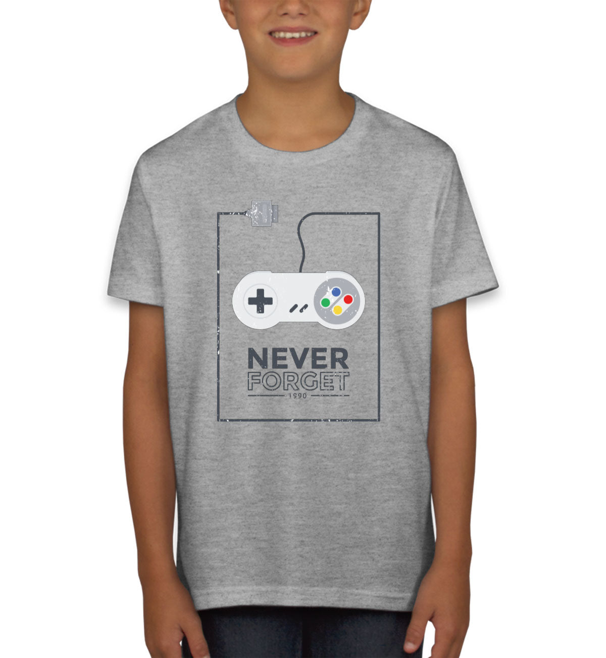 Never Forget Retro Gaming Console Youth T-shirt