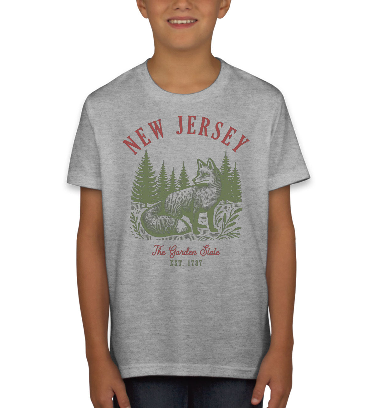 New Jersey State Vintage Youth T-shirt