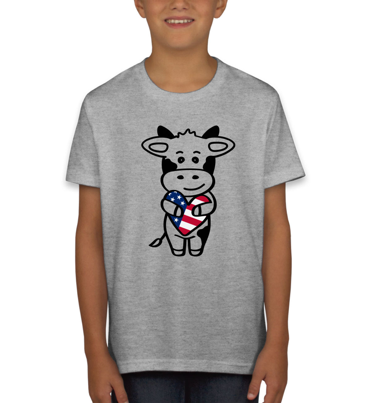 American Cow Patriotic Youth T-shirt