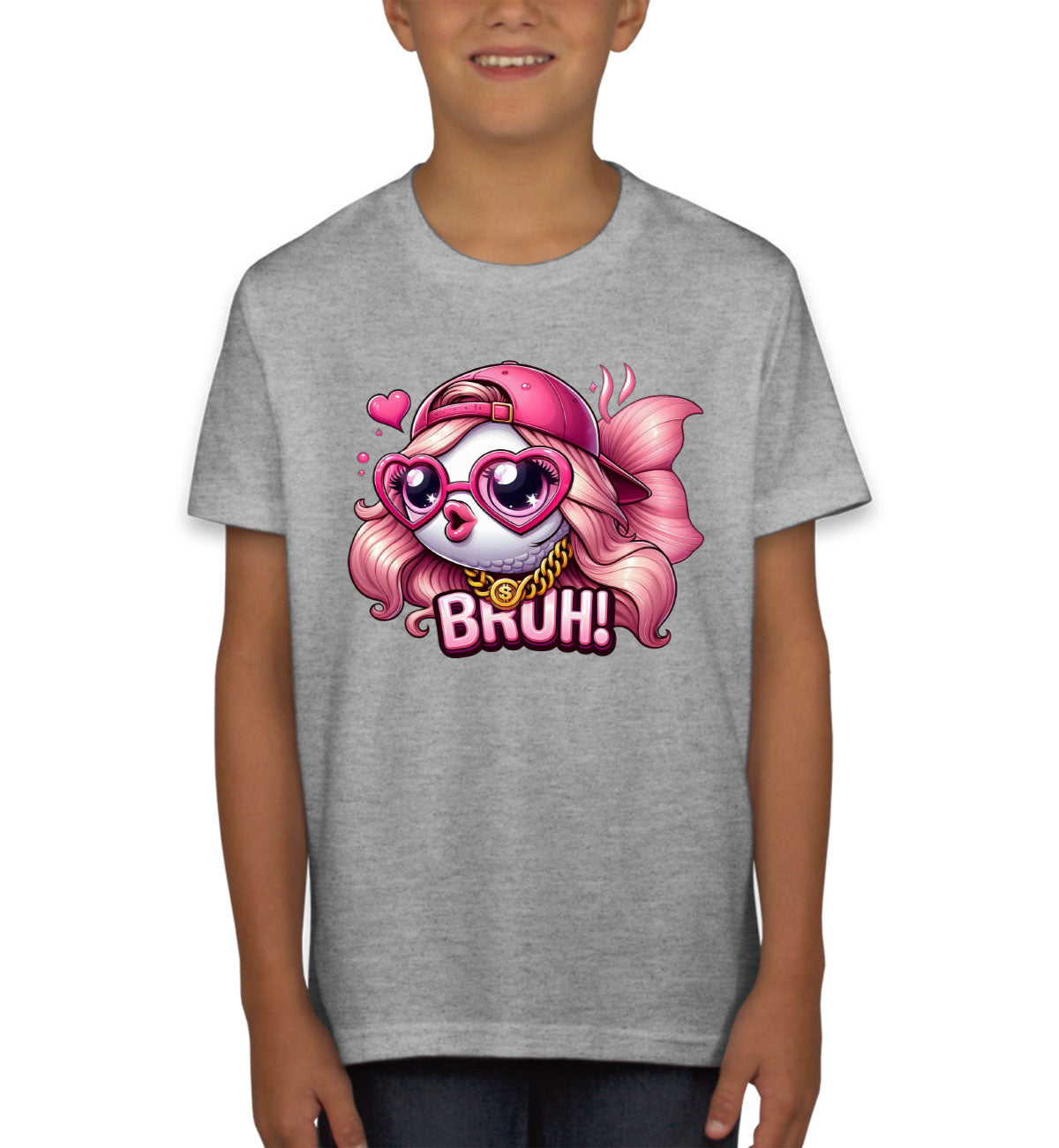 Pink Bass Fishing Youth T-shirt