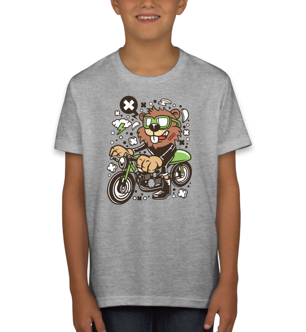 Racer Beaver Youth T-shirt
