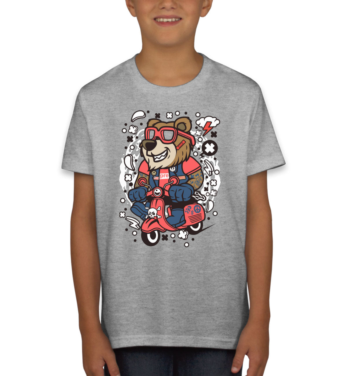 Scooter Bear Youth T-shirt