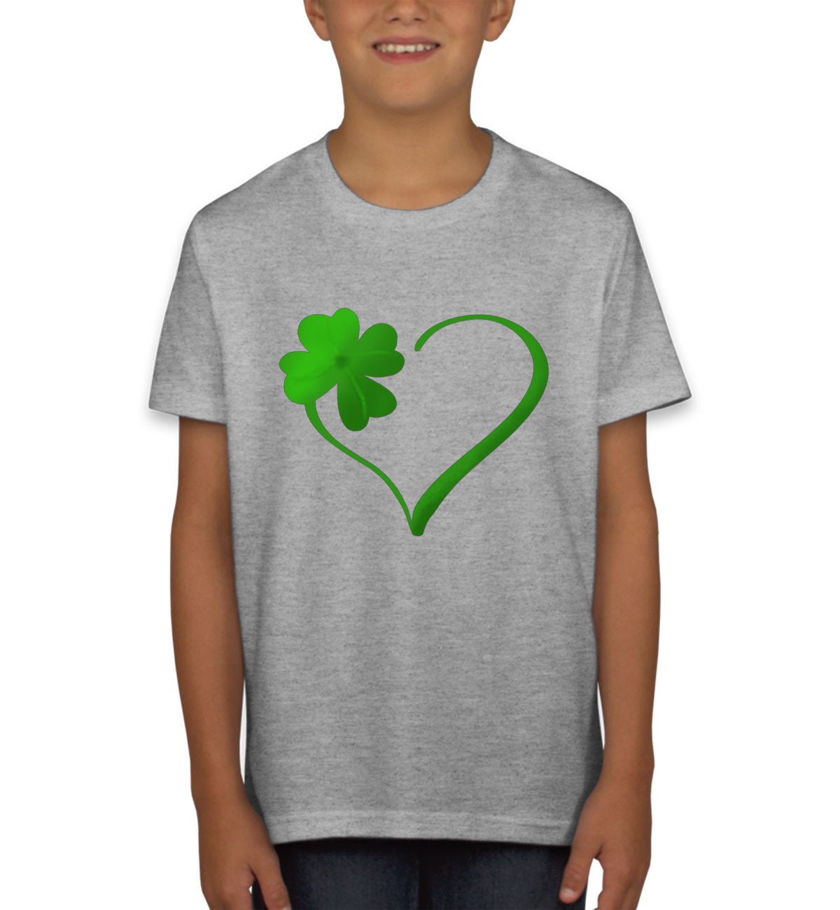 Shamrock Heart St. Patrick's Day Youth T-shirt