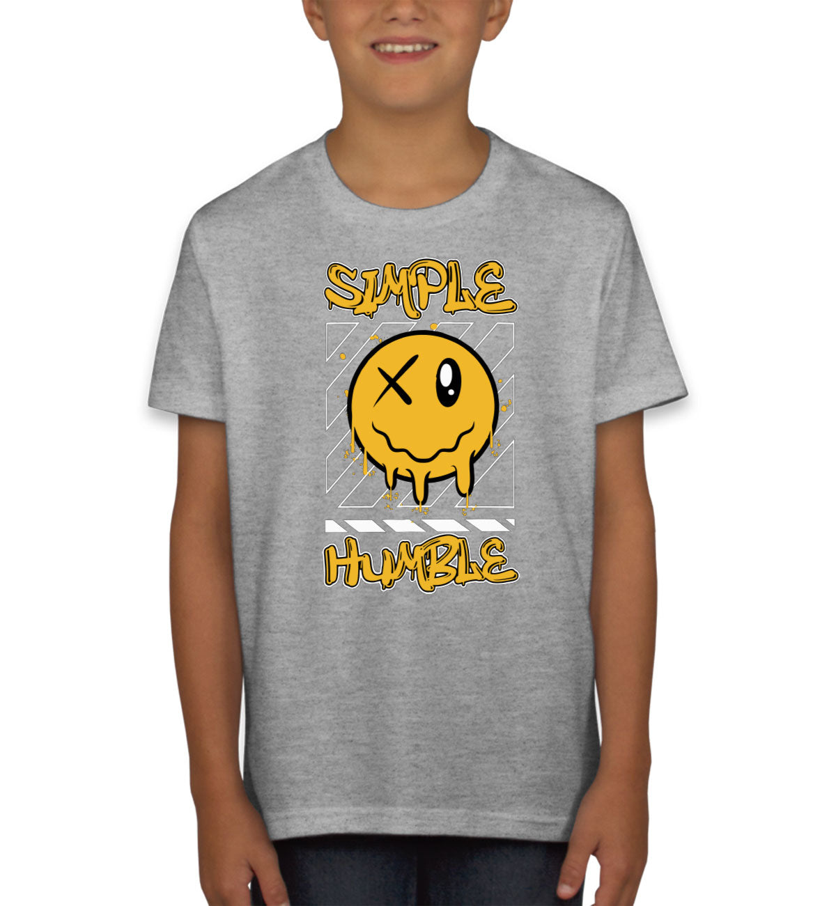 Simple Humble Emoji Face Youth T-shirt