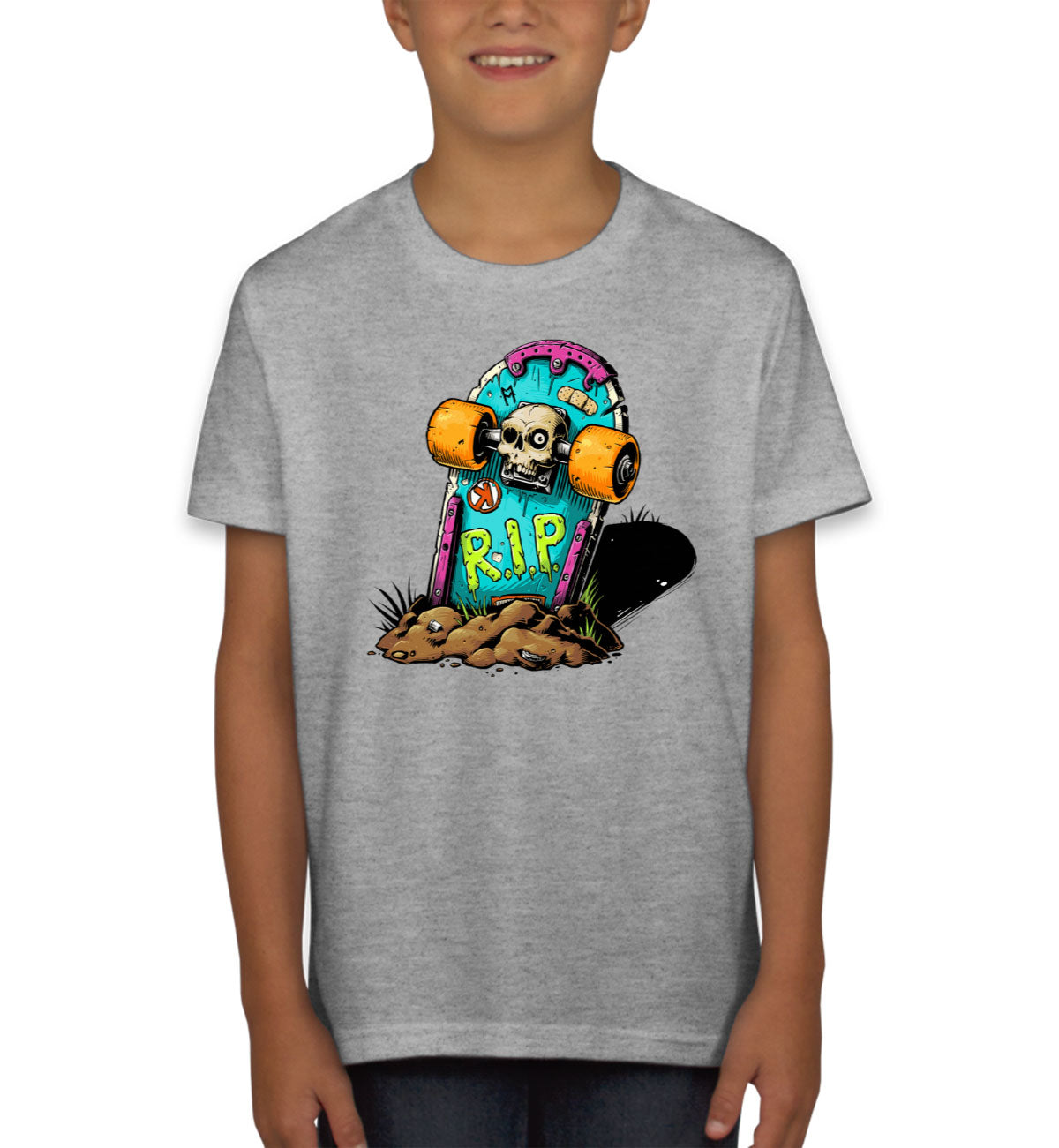 Skateboard Graveyard RIP Youth T-shirt