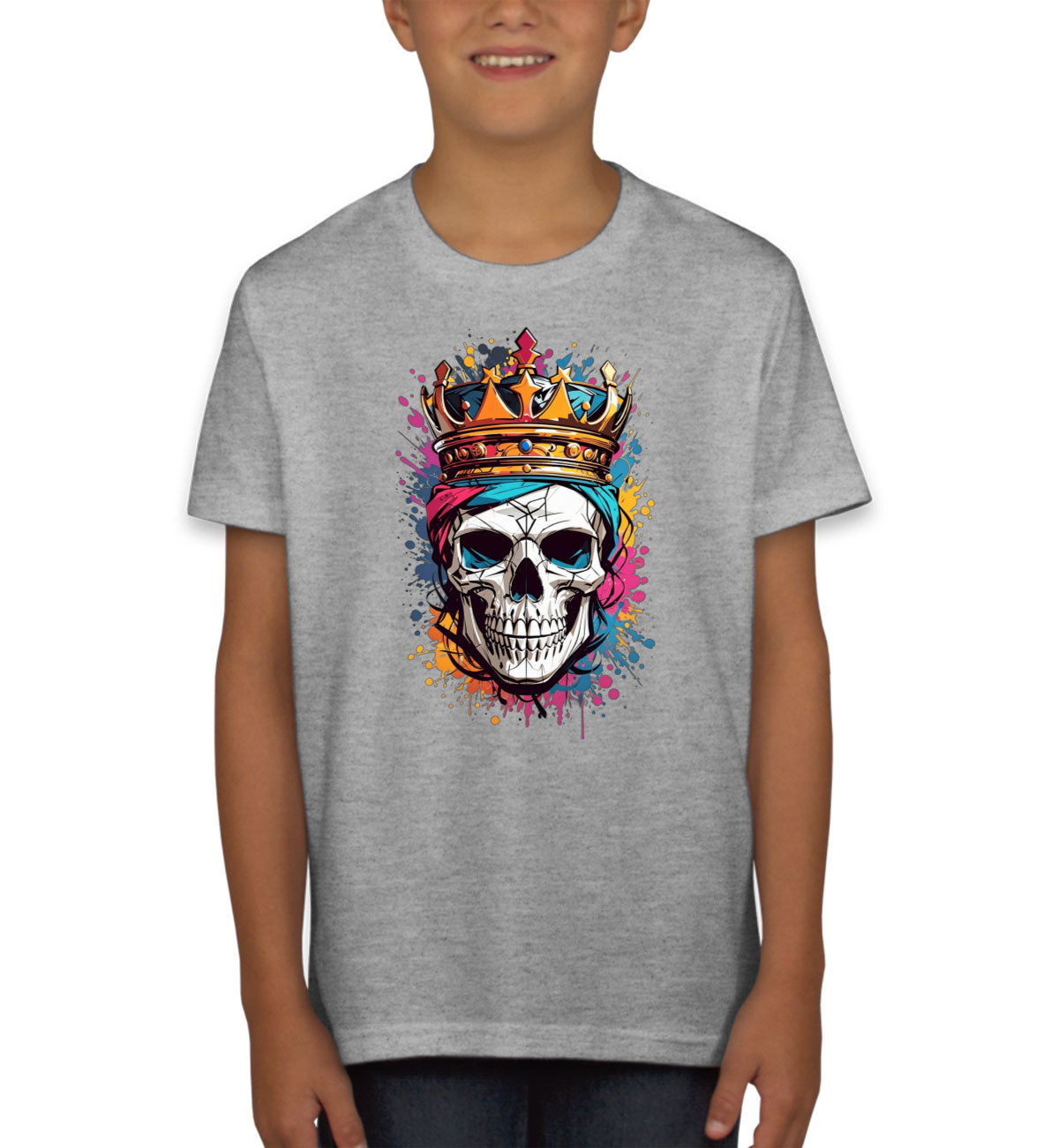 Colorful Skull Youth T-shirt