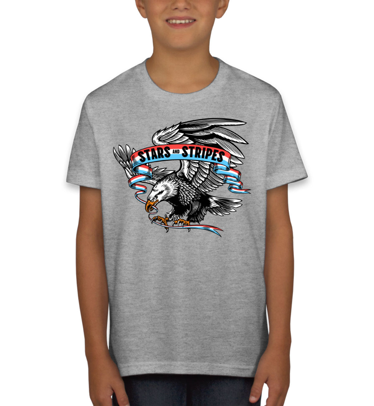 Stars And Stripes American Eagle Patriotic Youth T-shirt