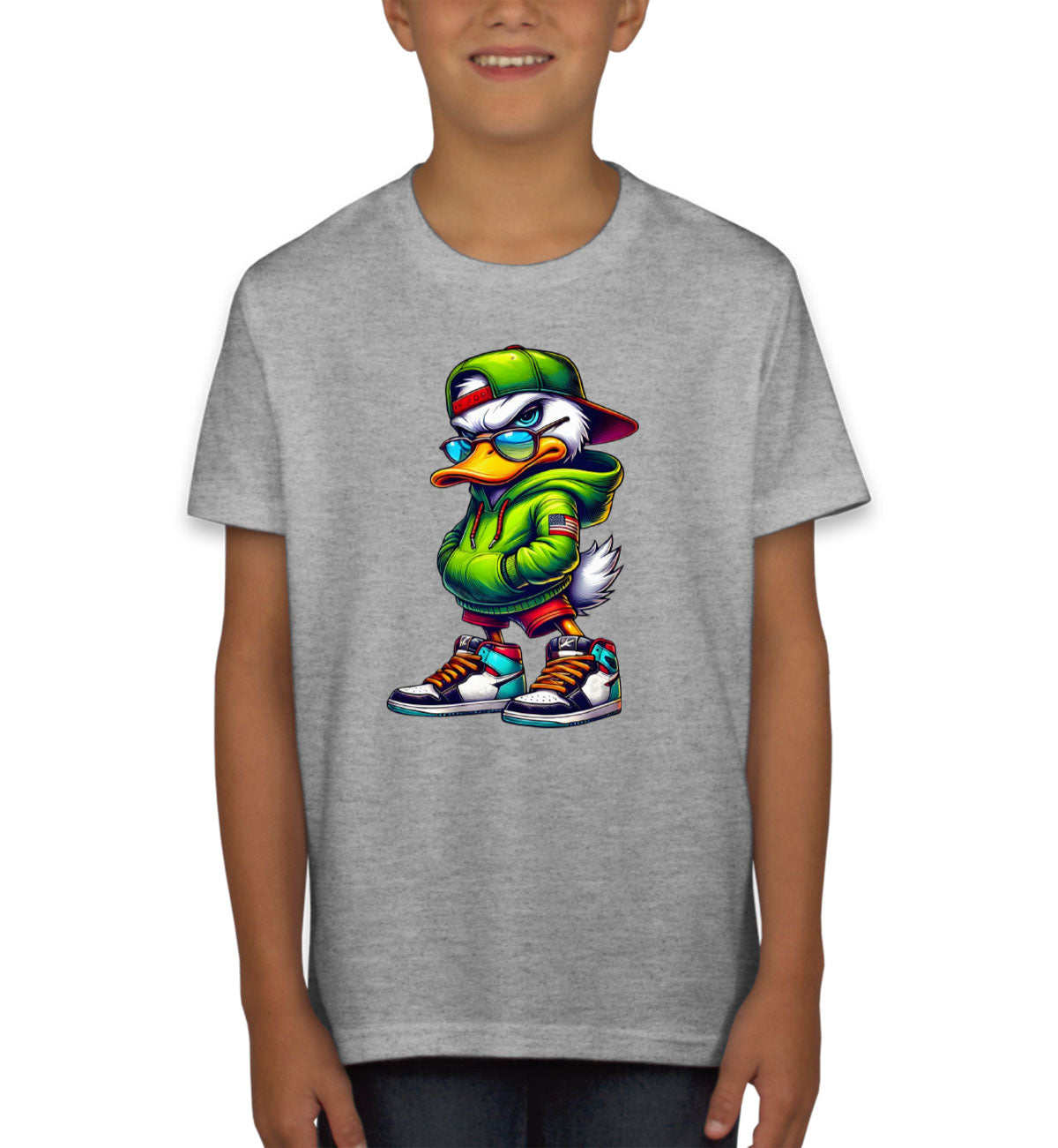 Street Duck Cartoon Youth T-shirt