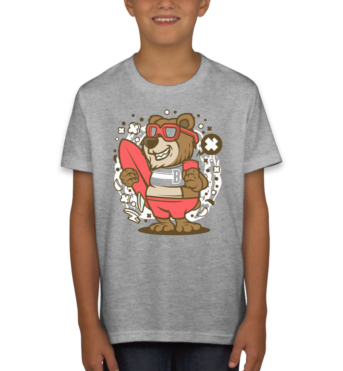 Surfer Bear Youth T-shirt