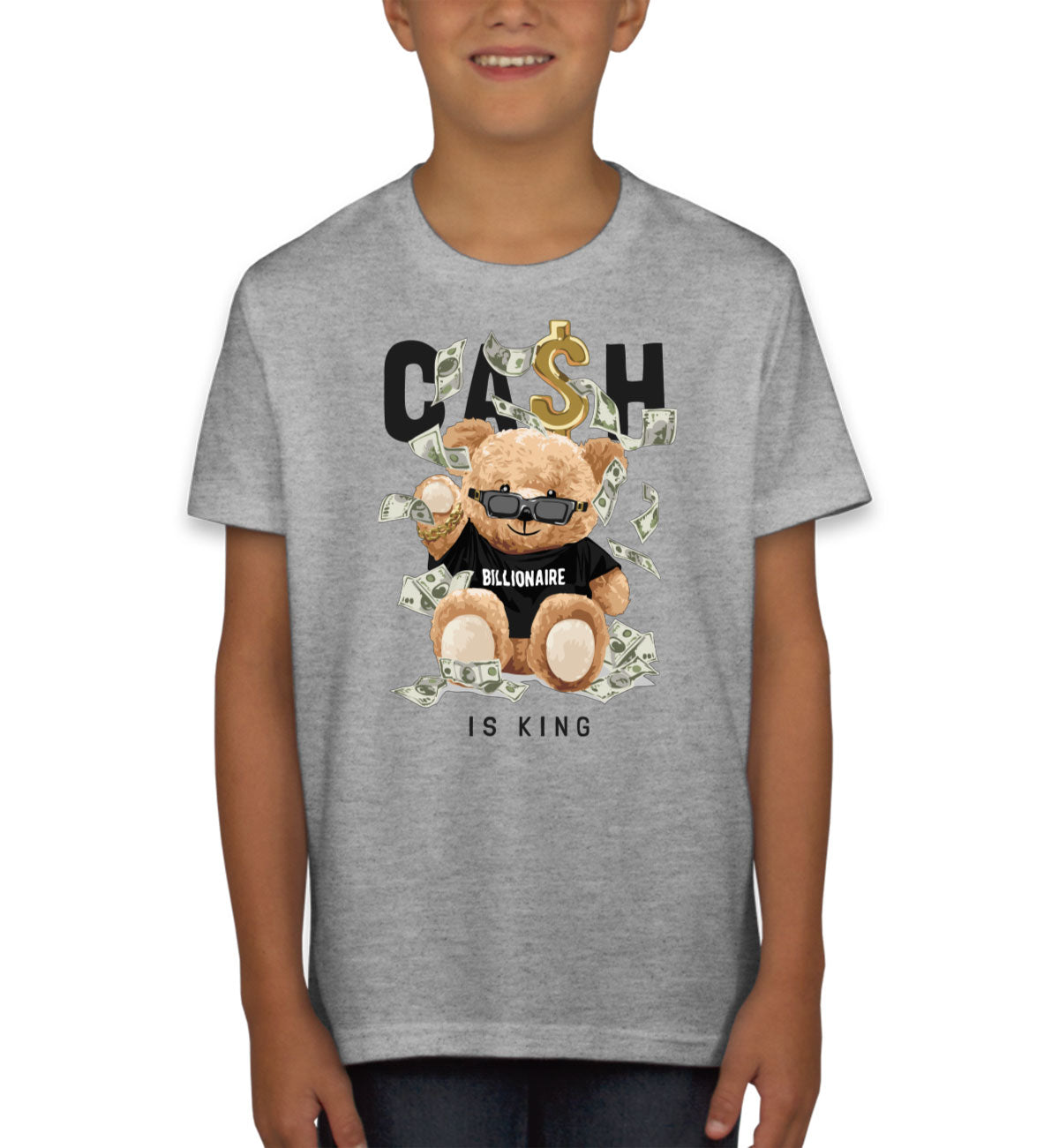 Teddy Bear Cash Billionaire Youth T-shirt