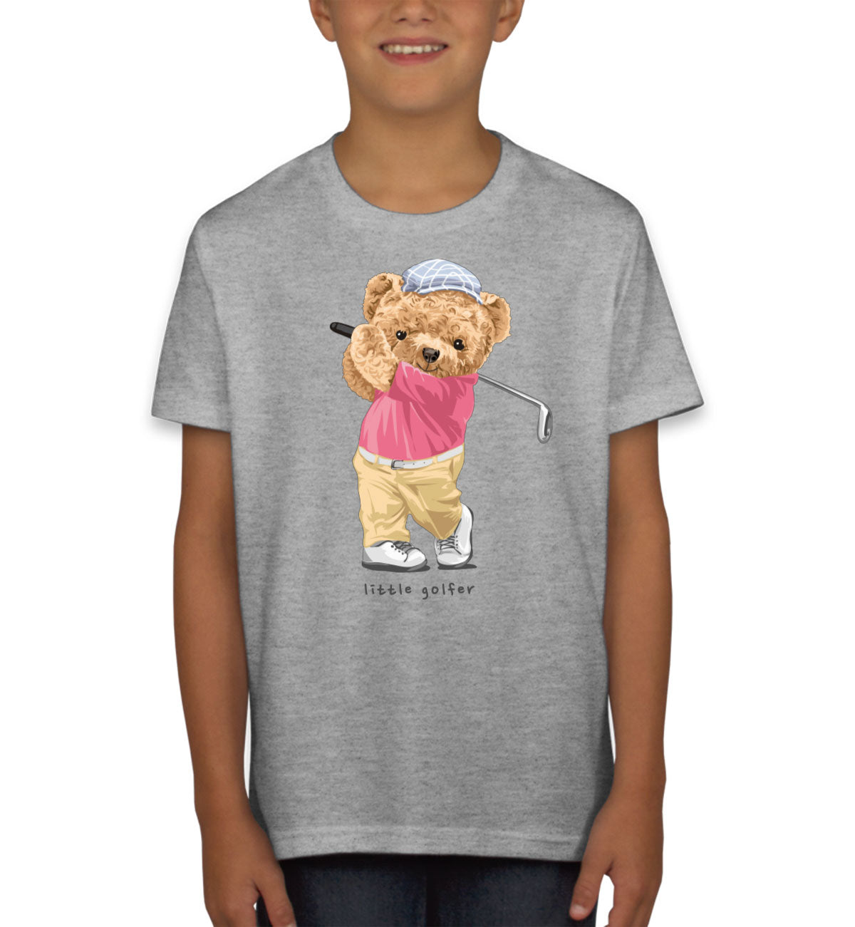 Teddy Bear Lil Golfer Youth T-shirt