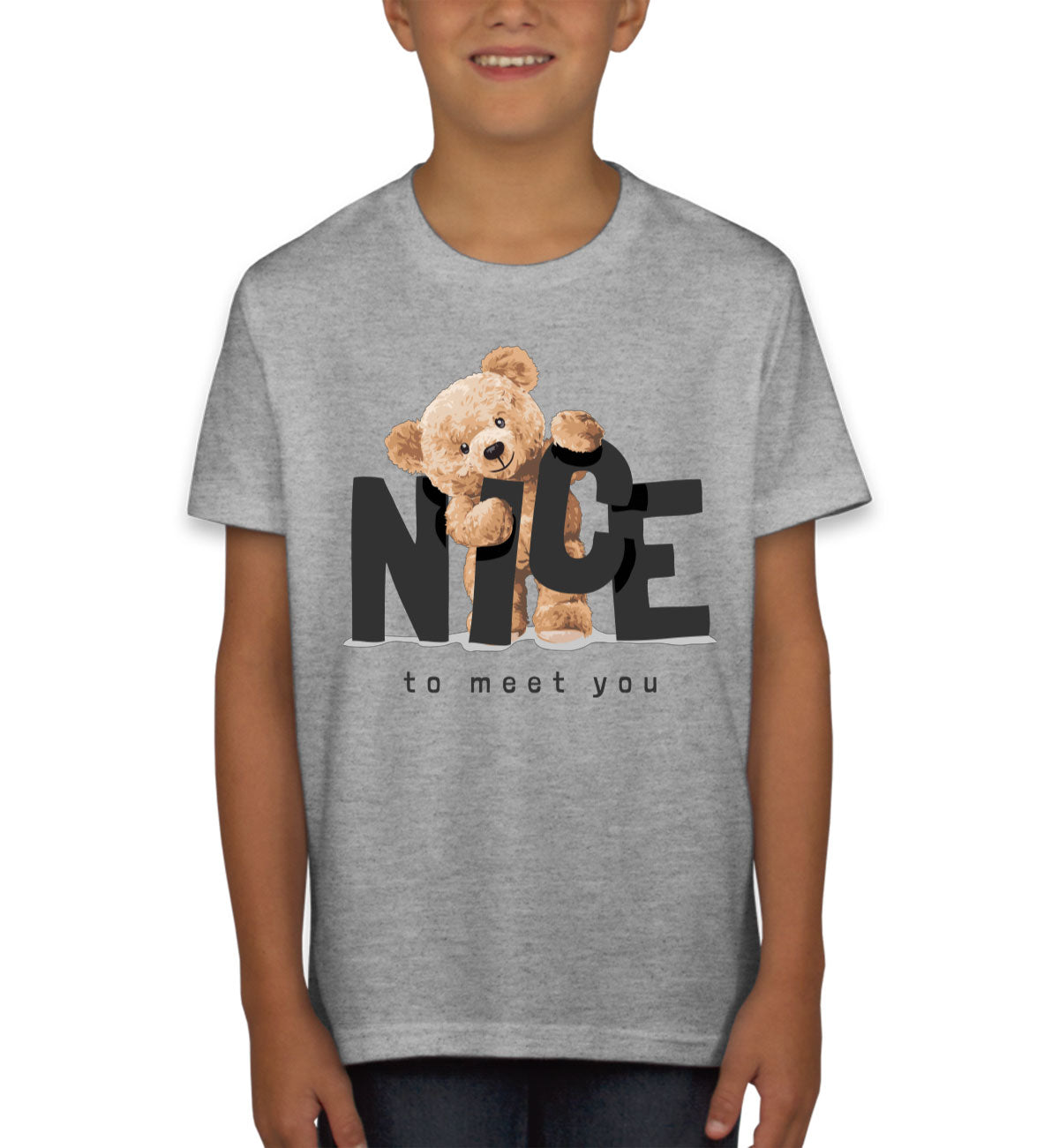 Teddy Bear Nice To Meet You Youth T-shirt