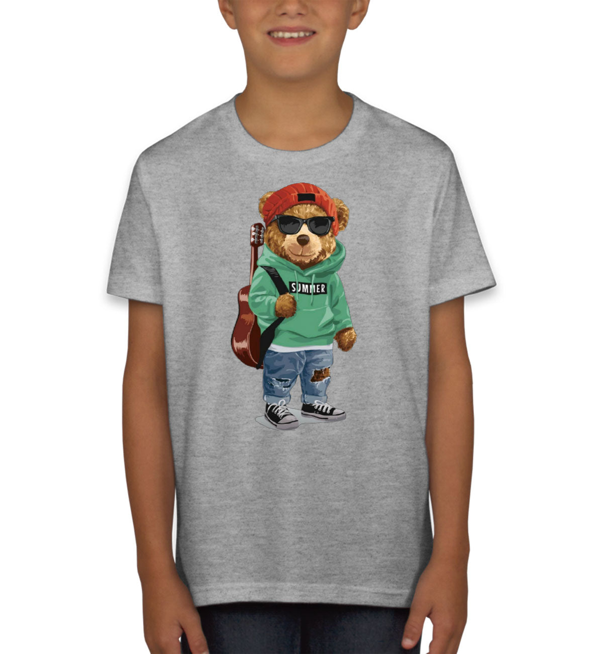 Teddy Bear Musician Youth T-shirt