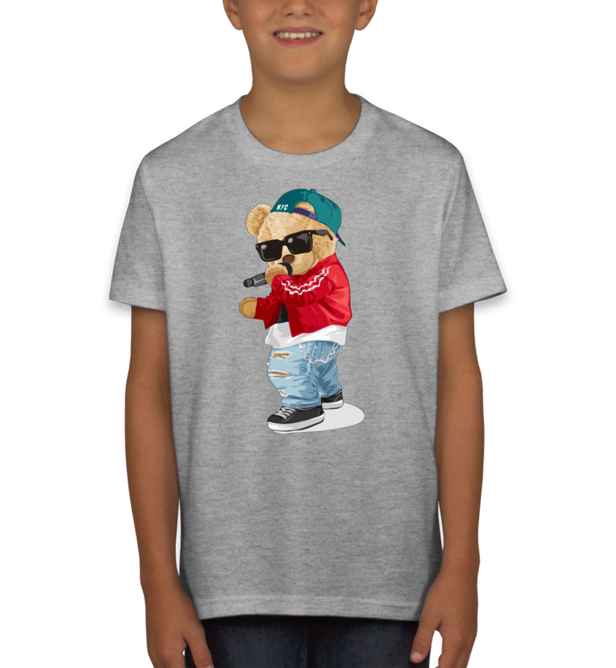 Teddy Bear Rapper Youth T-shirt