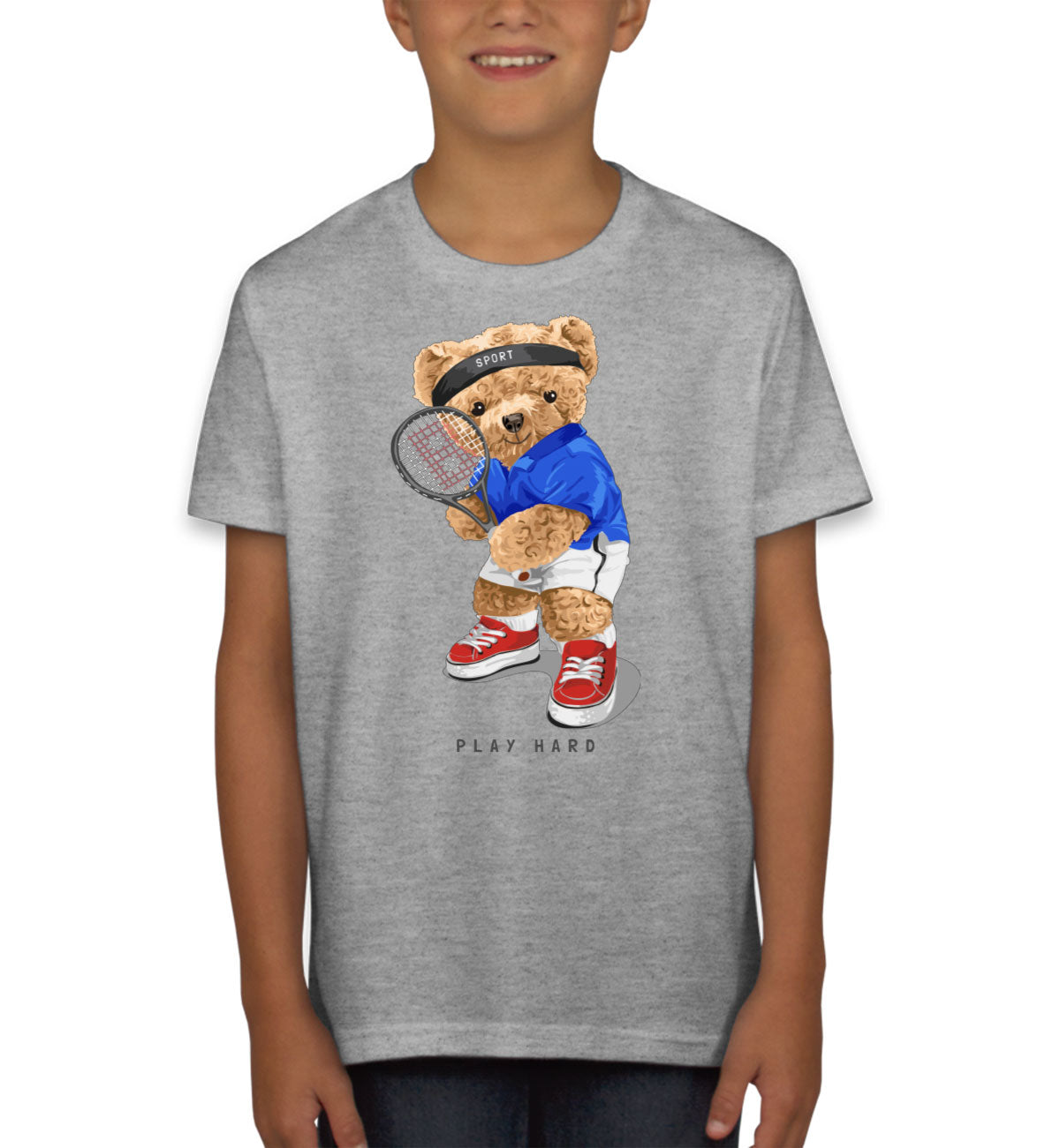 Teddy Bear Tennis Youth T-shirt
