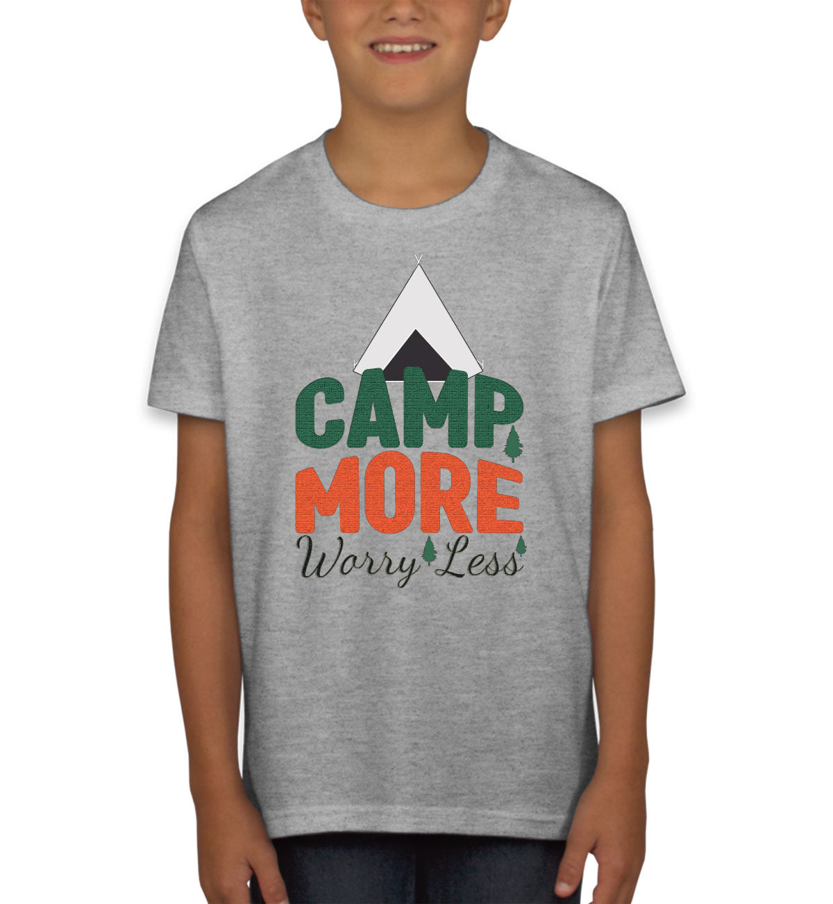 Camp More Worry Less Youth T-shirt