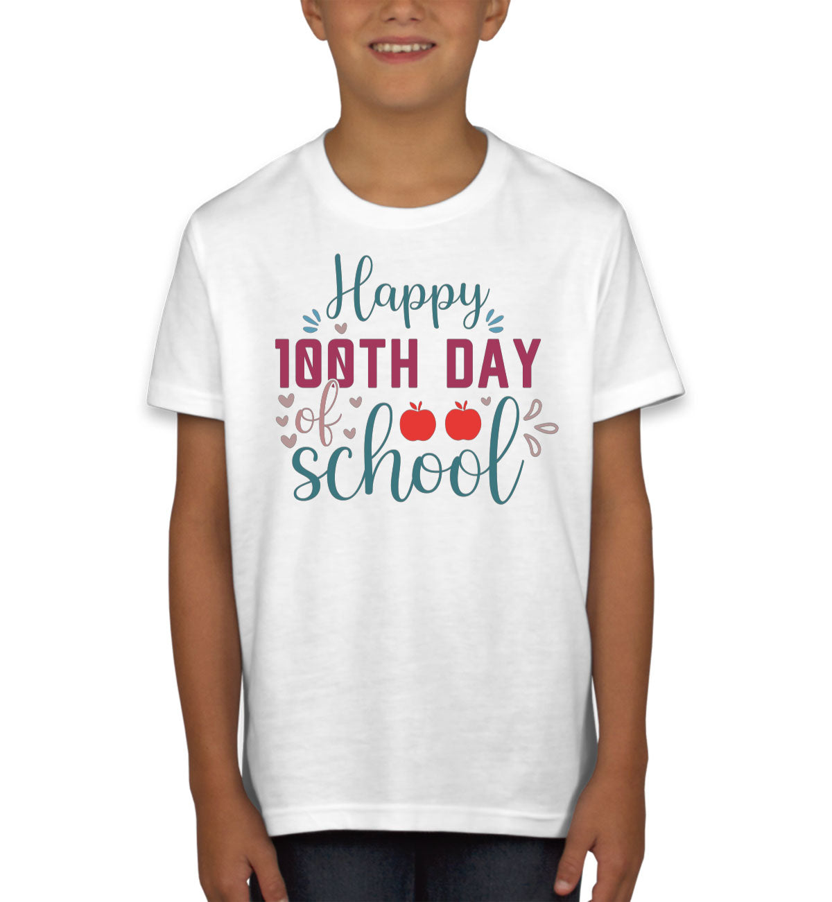 Happy 100th Day Of School Youth T-shirt