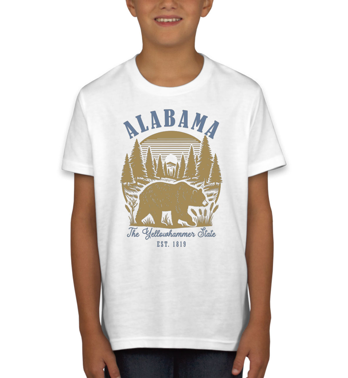 Alabama State Vintage Youth T-shirt