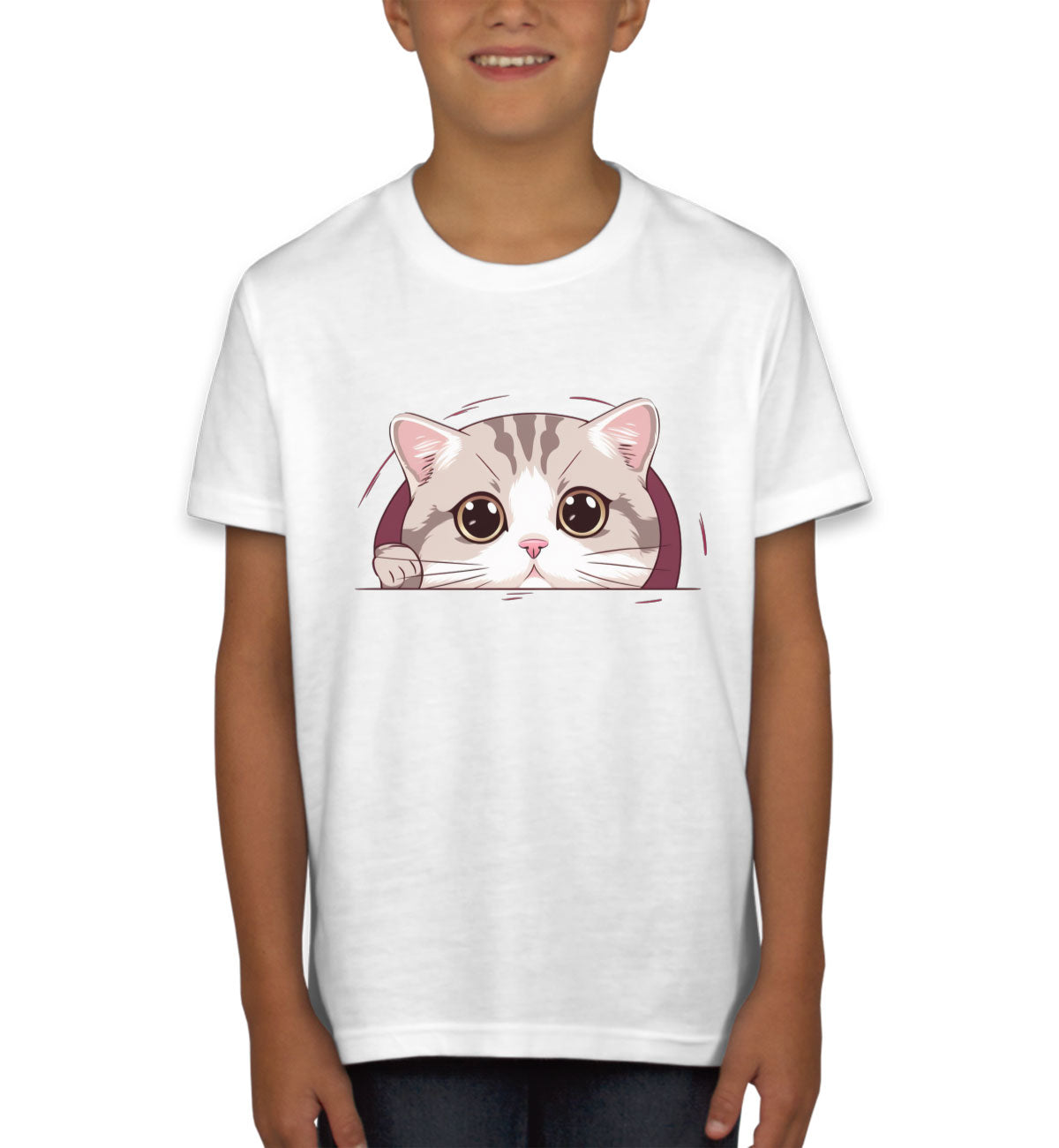 Cute American Cat Youth T-shirt