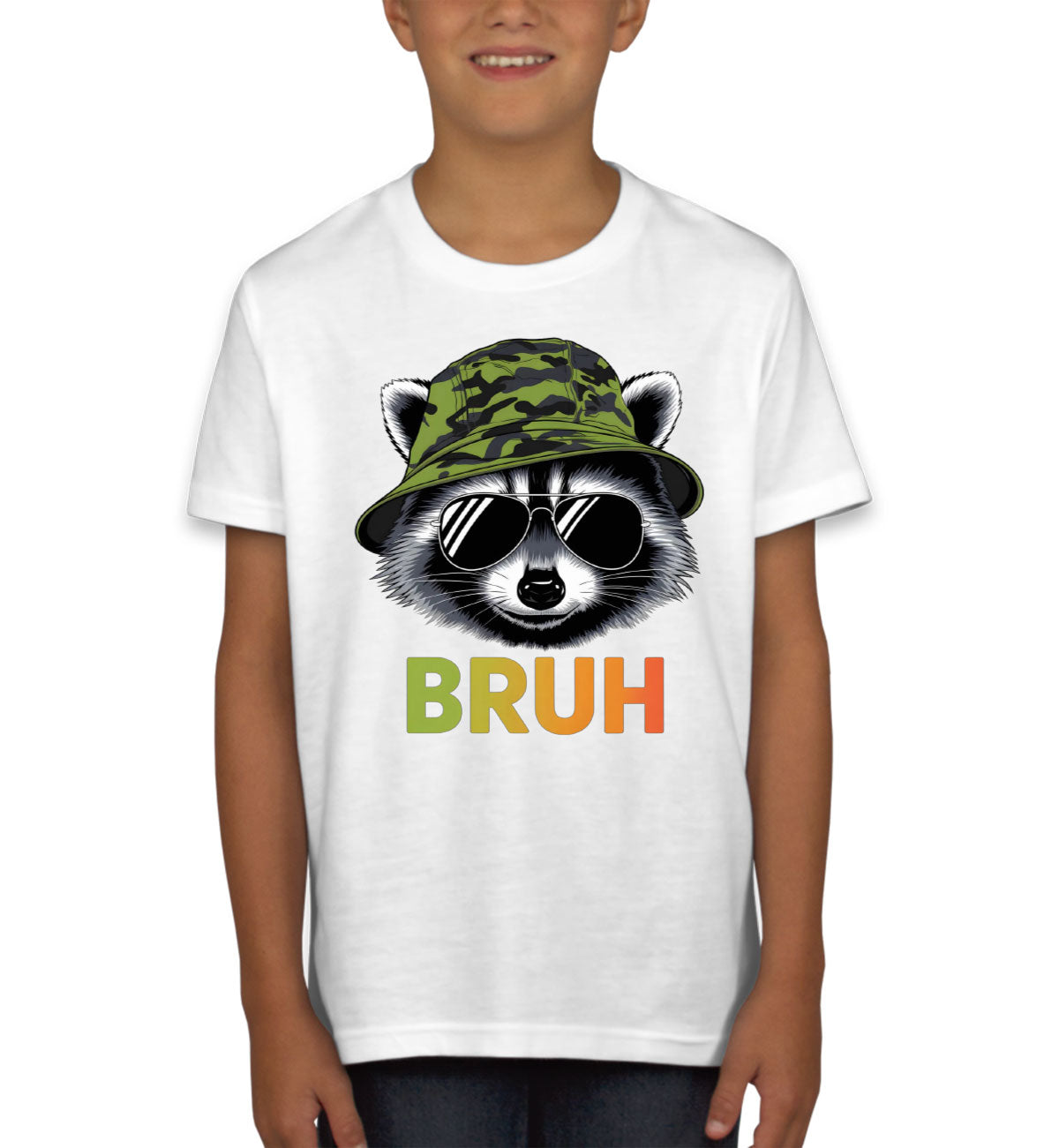 Cute Raccoon Bruh Youth T-shirt