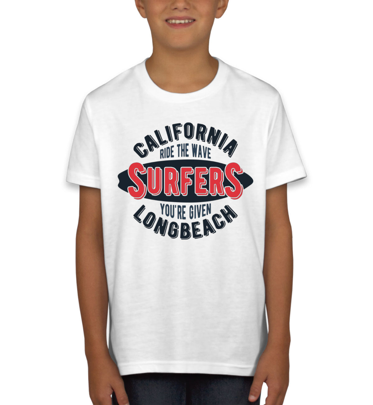 California Ride The Wave Surfers You're Given Long Beach Youth T-shirt