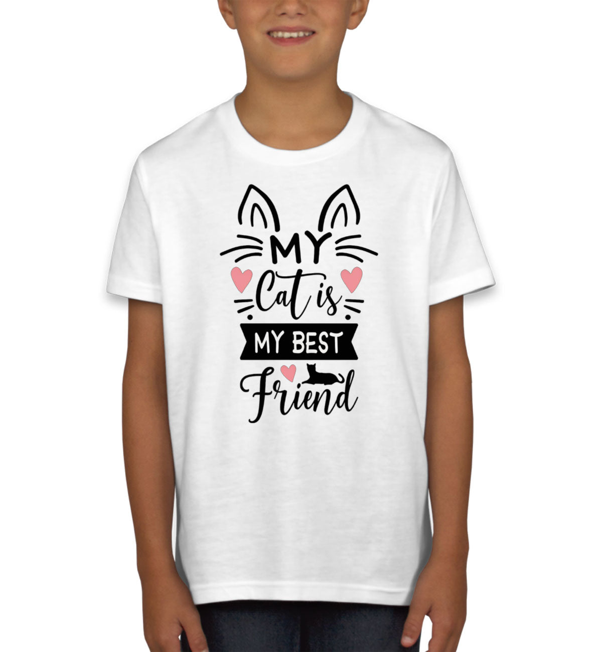My Cat Is My Best Friend Youth T-shirt