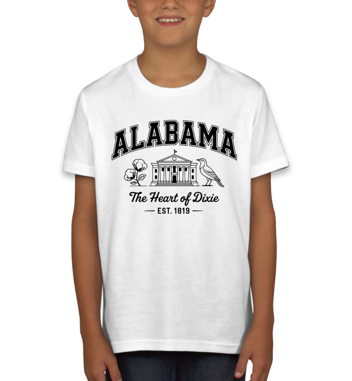 Alabama Cityscape Illustration The Heart Of Dixie Youth T-shirt