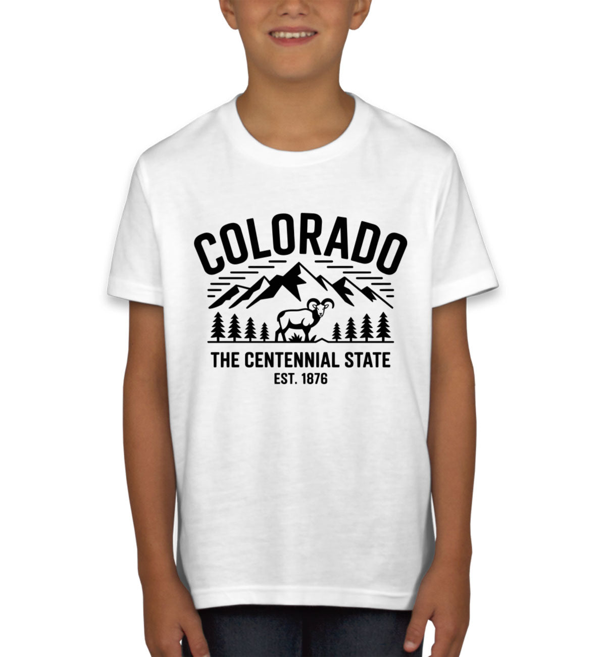 Colorado Cityscape Illustration The Centennial State Youth T-shirt