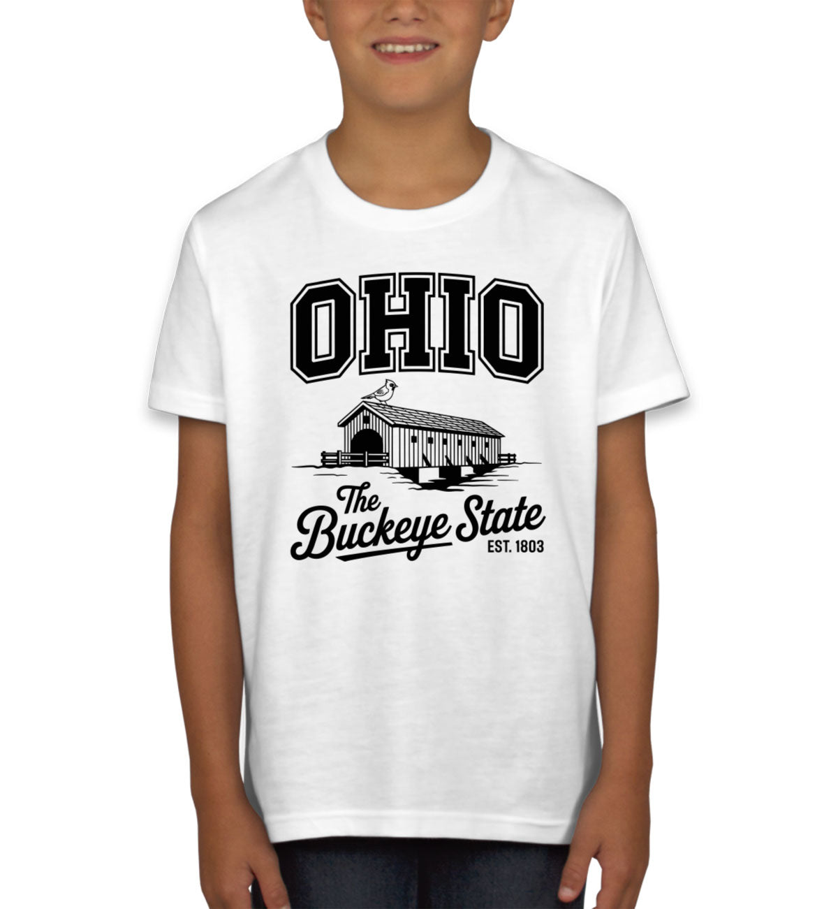 Ohio Cityscape Illustration The Buckeye State Youth T-shirt