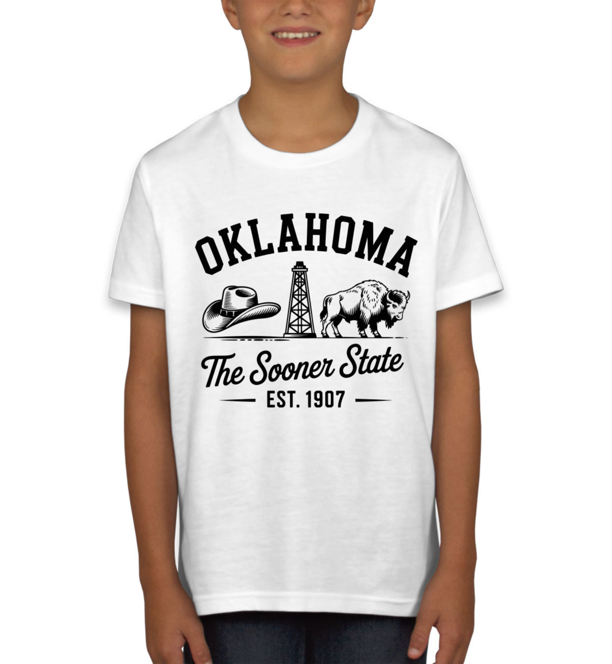 Oklahoma Cityscape Illustration The Sooner State Youth T-shirt