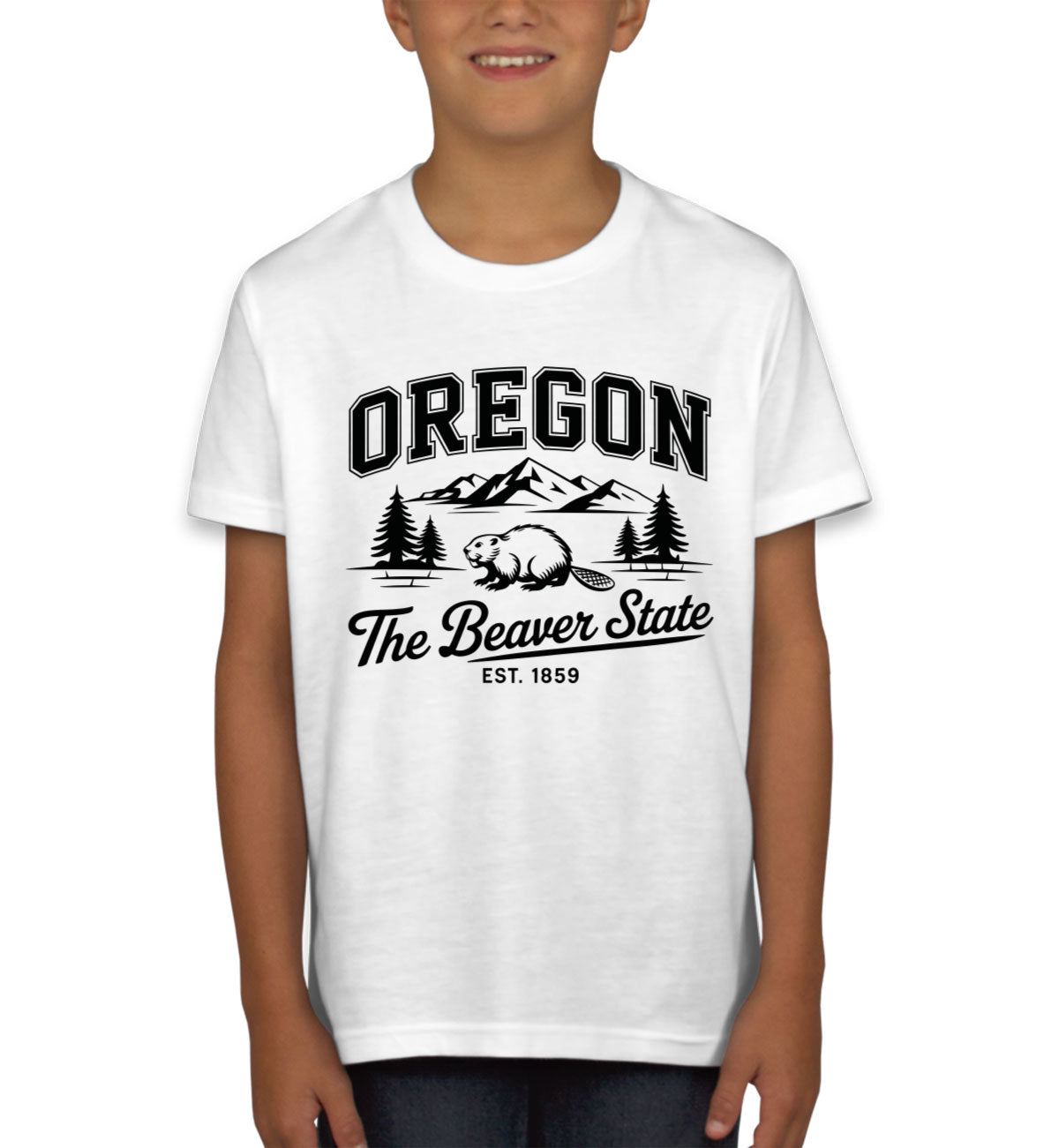 Oregon Cityscape Illustration The Beaver State Youth T-shirt