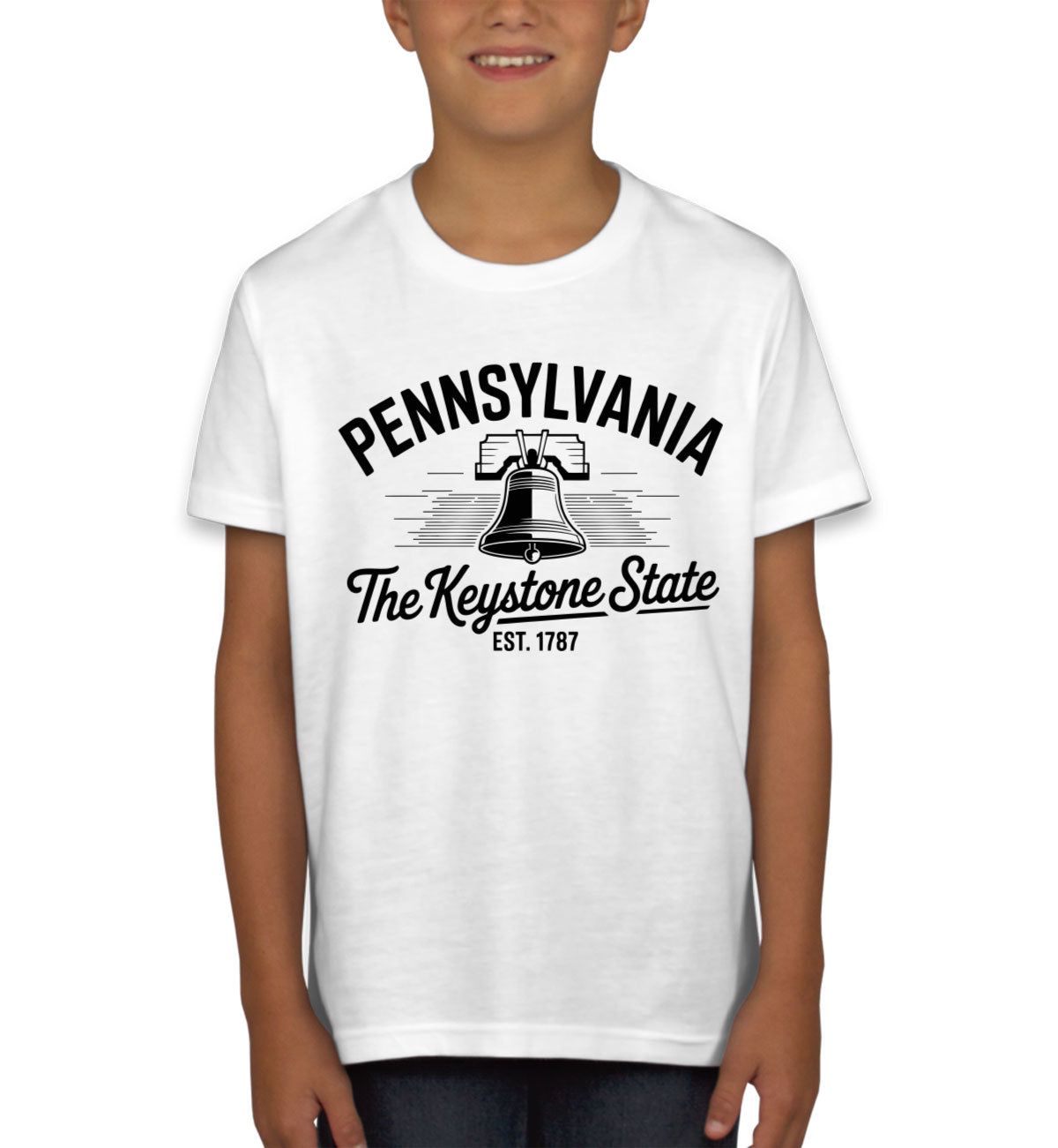 Pennsylvania Cityscape Illustration The Keystone State Youth T-shirt
