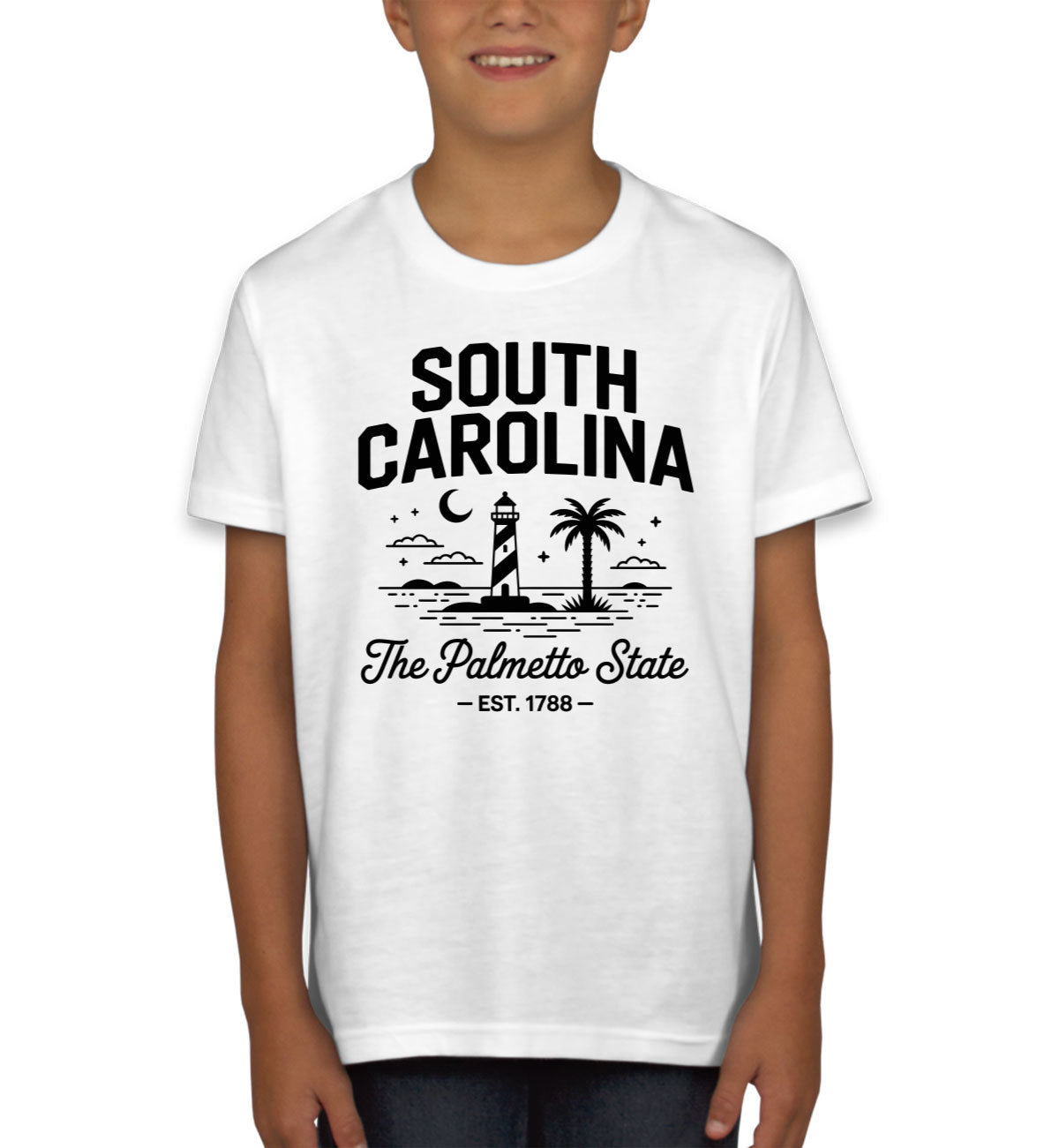 South Carolina Cityscape Illustration The Palmetto State Youth T-shirt
