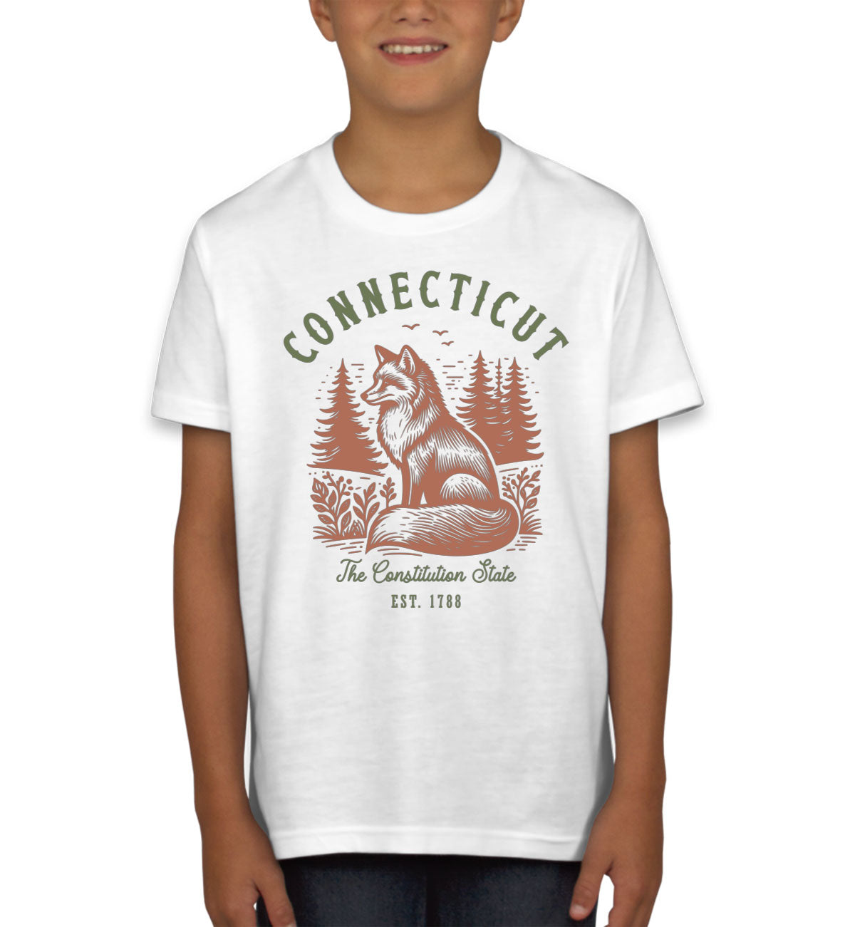 Connecticut State Vintage Youth T-shirt